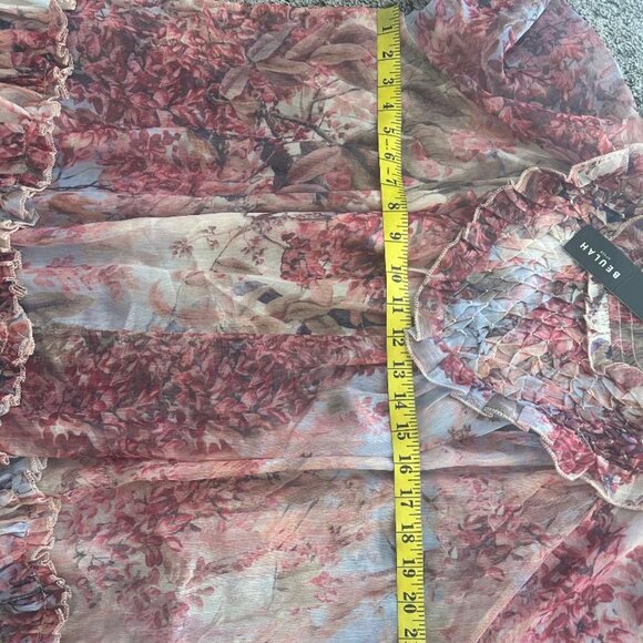 Beulah Style Floral Print Ruffle Tiered Long Sleeve Dress Size Large NWT - Picture 13 of 15